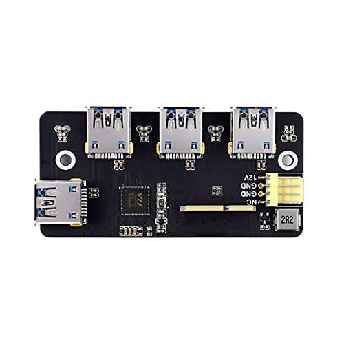 PCIe TO USB 3.2 Gen1 Adapter Designed For Raspberry Pi Compute Module 4 IO Board(CM4), 4x High Speed USB Ports,Compatible with USB 3.0/2.0/1.1