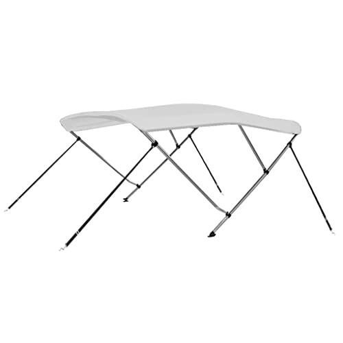 vidaXL Bimini di Prua con Tendalino a 3 Archi Bianco 183x180x137 cm