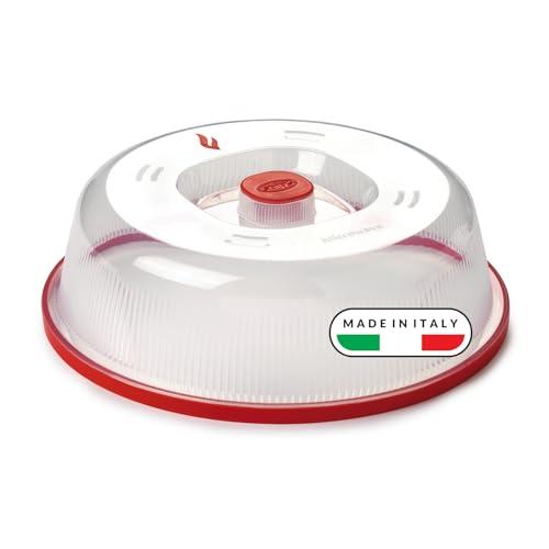 Snips, Microwave Steamer 2 L 24.5 x 24.5 x 7 cm Microwave Pot White and Red Made in Italy