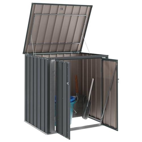 vidaXL Scatola di Stoccaggio per Giardino Nero 101,5 x 82 x 100 cm