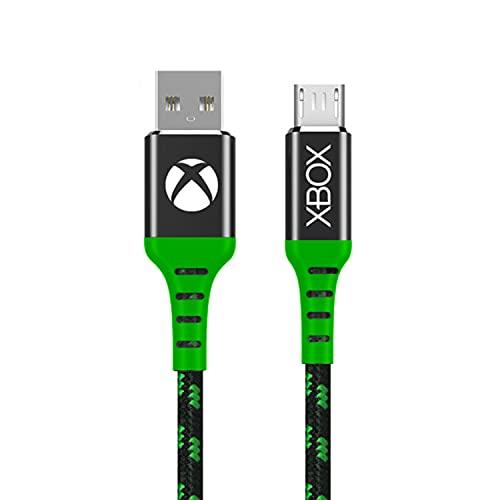 Numskull Official Xbox One Micro USB Nylon Braided Charging Cable 4m - Fast Charging Play and Charge Lead - Compatibile con PS4 Controller, Samsung, HTC