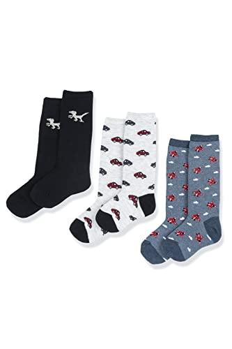 Chicco Set Calzini Sotto Il Ginocchio In Cotone Unisex - Bambini e ragazzi, Grigio, 3-4 anni