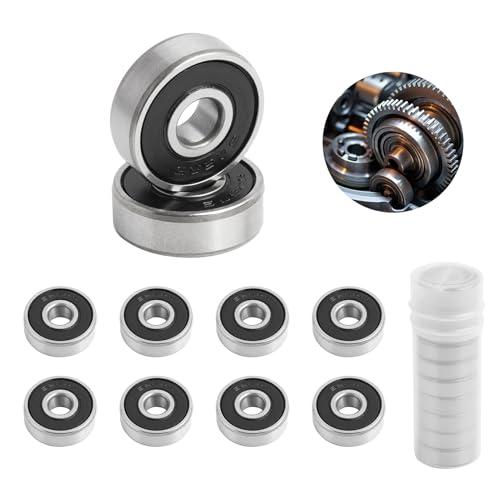 Batheidon Set di 10 Cuscinetti a Sfere 626-2RS, 6mm x 19mm x 6mm, Prelubrificati, Doppia Tenuta, Cuscinetti a Sfere a Gola Profonda, Ideali per Slitte, Riduttori, Motori Elettrici