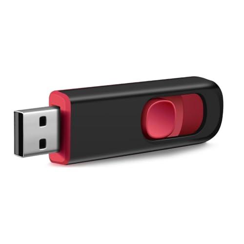 Chiavette USB 64GB Pendrive, MAKACTUA USB 2.0 USB Unità Flash 64 Giga Memoria USB Stick con Design Retrattile per Laptop PC Desktop Rosso