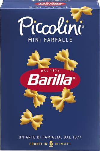 Barilla Pasta Mini Farfalle Piccolini, Pasta Corta di Semola di Grano Duro, 500 gr