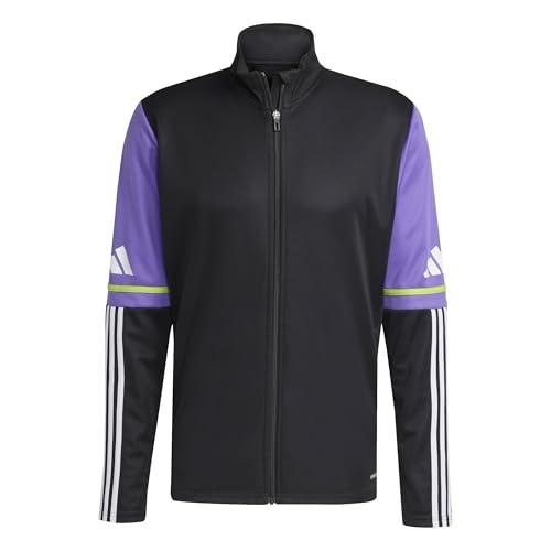 adidas Uomo SQUADRA25 Training Jacket, Black/Purple Rush, L