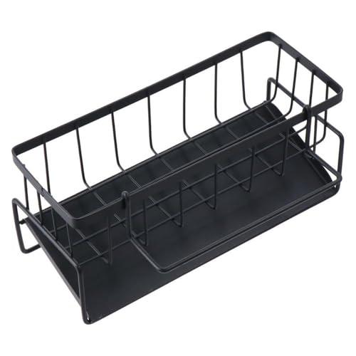 Wenrescry- Organizer per lavelli da cucina con vasca di scarico autosvuotante e supporto per lavello, ideale per cucina e bagno, organizer per spazzole, spugne, sapone e altro ancora