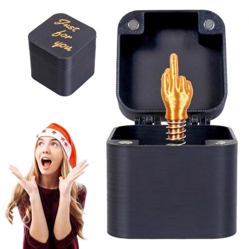 GONZTEL 1 Scatola Dito Medio, Regalo Divertente e Scherzo per Adulti, Decorazione per Casa e Ufficio, Idea Regalo di Natale, Scatola Sorpresa Pop-up
