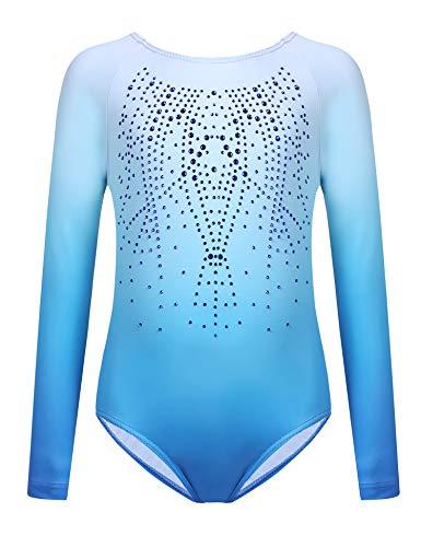 trudge Ragazze Body Ginnastica Body Danza Ginnastica Artistica per Bambina Maniche Lunga 160 9-10 anni
