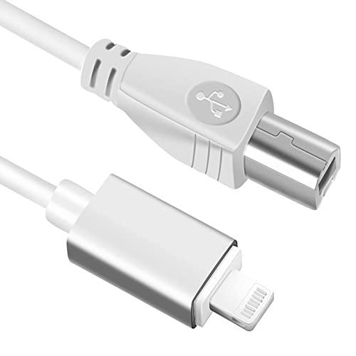 SZBJSMF Cavo Midi USB B, Cavo OTG 1M/3.2Ft compatibile con Iphone/IOS per Piano, Controller Midi, Tastiera Midi, Registrazione Dell'interfaccia Audio e altro