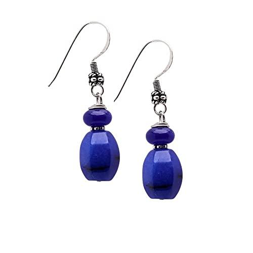 Orecchini da donna | Orecchini pendenti pendenti in argento sterling 925 con pietre preziose naturali fatte a mano | Idee regalo per donne, ragazze