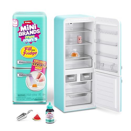 Mini Brands Set da gioco Fill The Fridge con luce UV di ZURU, oggetti da collezione, fai da te, gioco in resina, ricetta esclusiva, NON commestibile, dagli 8 anni in su