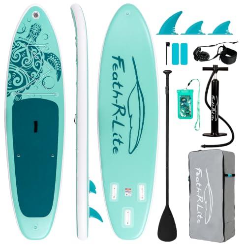 FEATH-R-LITE SUP Gonfiabile Adulti 150kg Tavola da Paddle Gonfiabile Stand Up Paddle Gonfiabile Tavola Surf Paddle Board con Accessori Completi per Tavola SUP