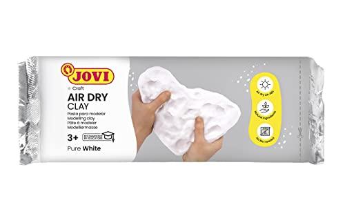 Jovi Air Dry - Pasta da modellare, essiccazione all'aria senza forno, bianco puro, facile da pulire, 1 chilo (86)