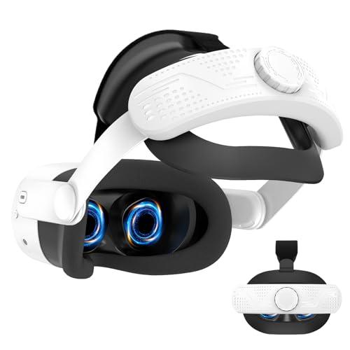 Growalleter T3 Fascia per Testa per MetaQuest 3 Accessori, Elite Strap, Headstrap, Cinghia di Ricambio per Cuffie VR, Riduce la Pressione del Viso e della Testa