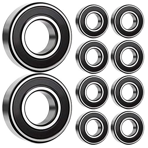 [10 pezzi] MR128-2RS Deep Groove Ball Bearings, cuscinetti a sfera in gomma singola, adatti per pattinaggio, attrezzature domestiche, macchine industriali (8 x 12 x 3,5 mm)