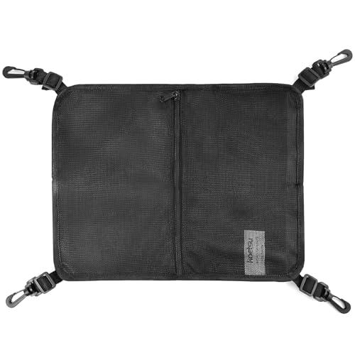 pangdapengpeng Paddleboard Deck Bag, Borsa SUP Deck, Borsa Portaoggetti in Rete con Fibbia Fissa per Tavola da Surf Stand Up Paddle, Kayak (Nero)