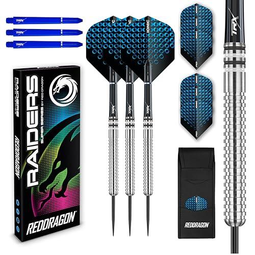 RED DRAGON Raider: 23g Set di Freccette in tungsteno con Punta in Acciaio Professionale - Blu - Scelta del Colore Disponibile