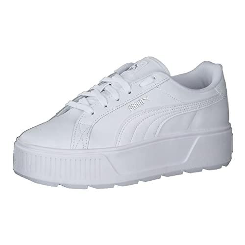 PUMA Women Karmen L Sneakers, Puma White-Puma White-Puma Silver, 36 EU