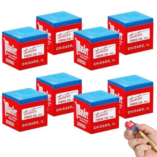 YIPFEN 8 Pezzi Gessetti per Stecca da Biliardo, Gessetti da Biliardo, Gessetti da Biliardo Professionale, Accessori Biliardo, Accessori per Stecca da Biliardo Professionale