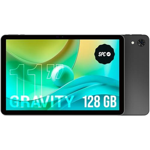 SPC Gravity – Tablet 11 pollici HD grigio | Octa-Core, 4 GB di RAM e 128 GB di memoria espandibile | Durata della batteria di 7 ore con ricarica inversa | WiFi Dual Band e Android 14
