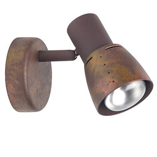 Brilliant lampada lava spot a parete rame antico | 1x R50, E14, 40W, adatto per lampade a riflettore (non incluse) | Scala da A ++ a E | Testa orientabile