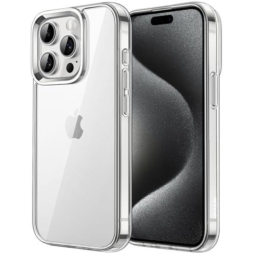 JETech Cover per iPhone 15 Pro 6,1 Pollici, Anti Ingiallimento Custodia con Antiurto, Anti-Graffio e Retro Trasparente (Trasparente)