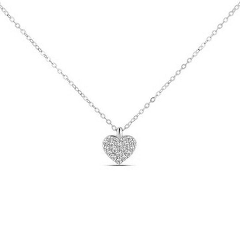 Collana Donna Stroili Cuore Oro 9kt bianco con Zirconi 1411969