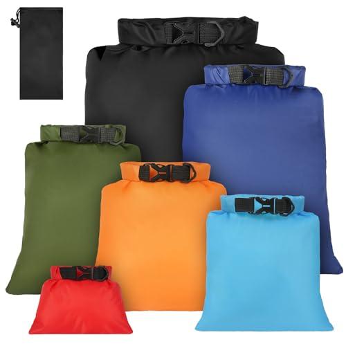 vsshe Borsa Impermeabile Sacchetti, 6 Pezzi Asciutti Impermeabili Sacchetto(1.5+2.5+3+3.5+5+8L), Borsa Asciutta Impermeabile Sacche, Sacca impermeabile Per Escursionismo All'aperto Campeggio.