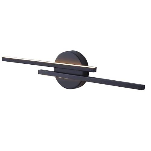 Miratic Lampada Specchio Bagno 14W 1540lm 4000K Applique Bagno Due Colori Disponibili Finitura Elegante in Alluminio IP44 Lampada Bagno Lunghezza da 55 cm (nero)