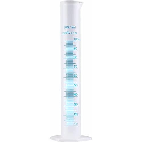 LATRAT - Cilindro graduato in plastica trasparente, da 100 ml, di plastica