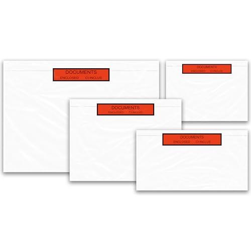 PACKY - Buste Per Spedizioni - Buste Portadocumenti Adesive - Disponibile In A6 A5 A4 DL - Busta Trasparenti Portadocumenti Autoadesive - Tasche Adesive Trasparenti - A5 | 225 x 165 mm - 100 pezzi