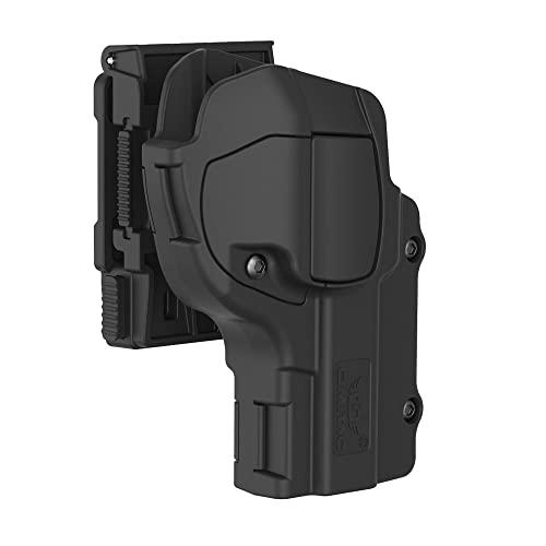 Omitac Fondina con clip da cintura Beretta 92 rotazione a 360°, fondina OWB per fondina Beretta 92FS 98fs per mano destra indice dito rilasciato Autolock rilasciato esterno cintura nascosta Carry