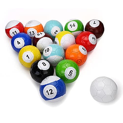 NENGGE Biliardo Snook Pallone da Calcio Calcio Set Completo Gigante Snookball Snooker Street Game Sport Giocattolo Palla da Biliardo 16 Pezzi Palloni da Biliardo Palloni da Allenamento Set,15CM
