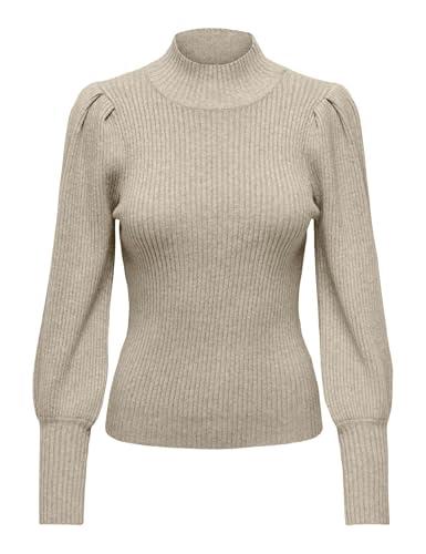 Only Onlkatia L/S-Maglione con Collo Alto, Mocha Meringue/Detail:w. Melange, XL Donna