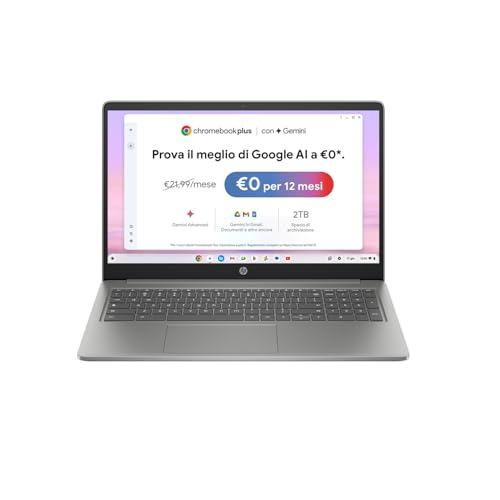 HP Chromebook Plus 15-nb0000sl, Intel Core i3-N305, 8GB RAM LPDDR5, UFS da 128GB, Display da 15,6