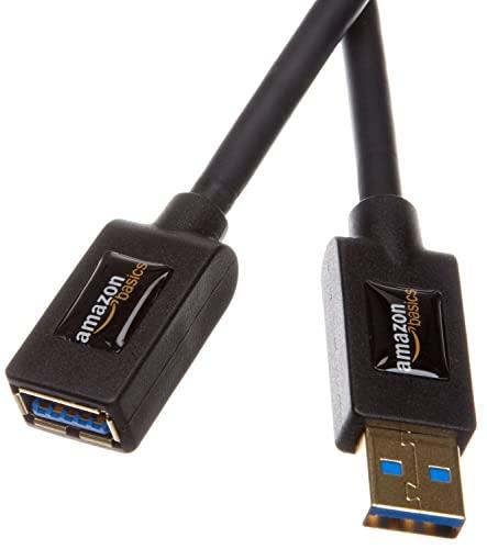 Amazon Basics - Cavo prolunga USB-A 3.0 maschio A-femmina A (3 m) per Personal computer, Nero