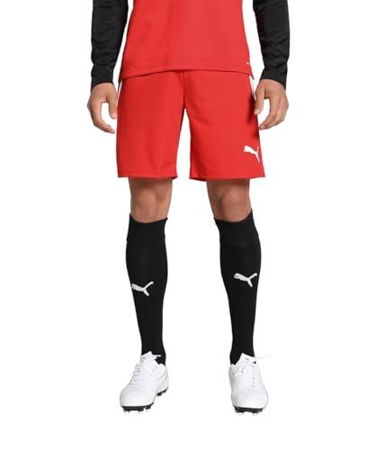 PUMA teamLIGA Shorts, Pantaloncini Men's, Rosso Red E Bianco White, S