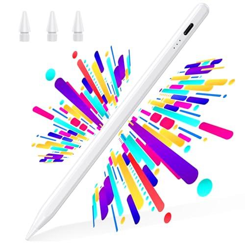 BAZO Penna Compatibile con iPad - 2018-2025,Penna per iPad Palm Rejection, Ricarica rapida, Sensibilità All'inclinazione, per ipad 11 A16/10/9/8/7/6,Pro M4/M5/11/12.9,Air 3/4/5/M2/M3,Mini 5/6-Upgrade