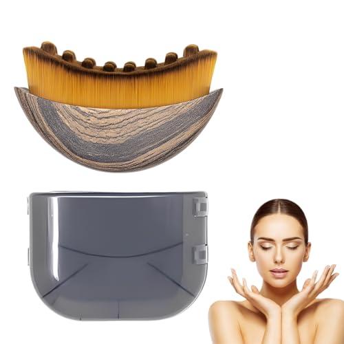 YUPZAR 1 PCS Spazzola viso per il contorno linfatico, spazzola viso a secco, massaggiatore linfodrenante per scolpire, mento e mascella, si adatta alla pelle con precisione e allevia la stanchezza.