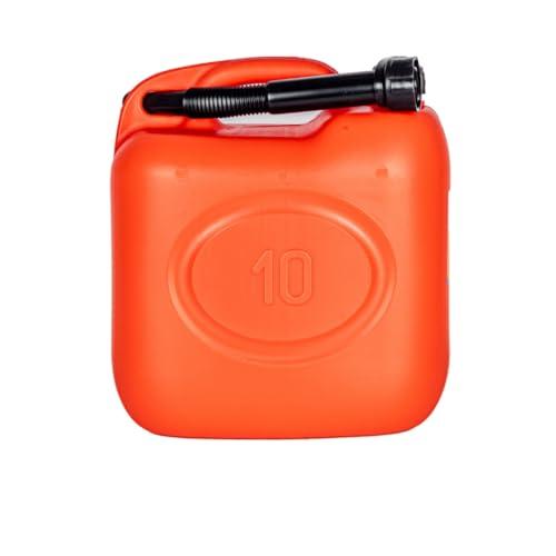 FERROELETTRA Tanica Carburante Omologata UN, Polietilene Rinforzato Rosso, 5/10/20 Litri, con Beccuccio Flessibile, per Benzina e Diesel, Made in Italy (10 Litri)