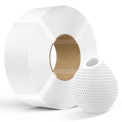 Creality PETG Filament Refill stampante 3D Filament 1kg 1.75 mm(2,2 libbre) for Riutilizzabile Bambu Lab, Precision Dimensional ± 0,03 mm, PETG Blanco