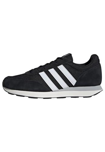 adidas Run 60s 3.0 Leather Shoes, Sneakers Uomo, Core Black Cloud White Core White, 44 2/3 EU
