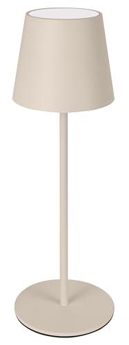 Majestic AGATA - Lampada da tavolo LED senza fili ricaricabile, Lunga durata, Dimmer Touch, Luce Calda-Naturale-Fredda, per interni ed esterni IP54, H37cm, SABBIA