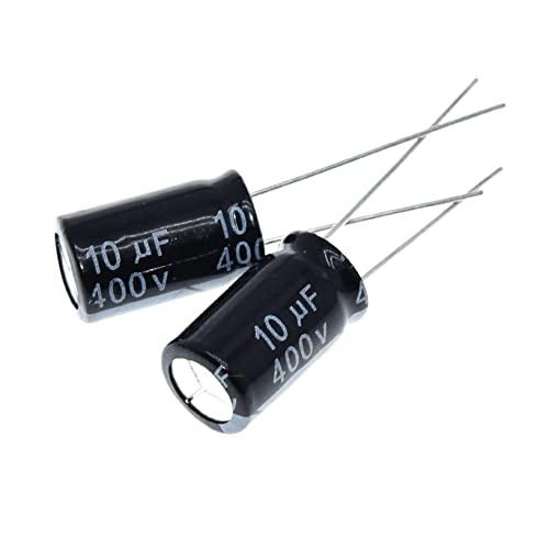 EFARMA Condensatori elettrolitici, condensatore elettrolitico in Alluminio da 10 Pezzi 400V 10uF, 10x17mm