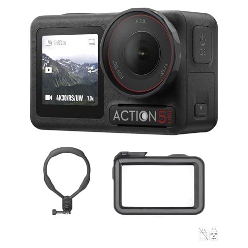 DJI Osmo Action 5 Pro Combo Standard Supporto da collo, action cam 4K per filmare senza mani con batteria lunga durata 4h, stabilizzazione, sensore 1/1.3