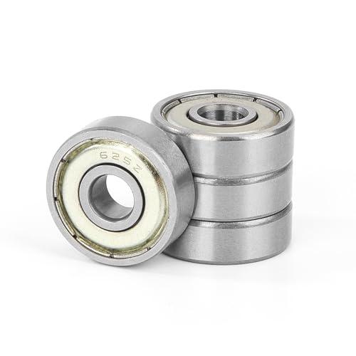 4 Pezzi 625ZZ Cuscinetti a Sfera 5x16x5mm Doppia Protezione Metallica, Acciaio Cromato, Pre-Lubrificati, 625-2Z Cuscinetto Radiale a Sfere in Miniatura per Pattini, Skateboard, Longboard, Scooter