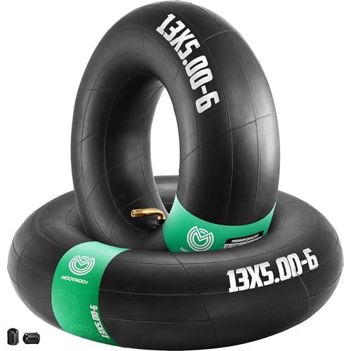 MOOVMOOV Camera d'aria 13x5.00-6 con valvola a gomito TR87 (x2) | tosaerba, carriole, carrelli, rimorchi da giardino, ecc. | Compatibile con pneumatici 13 x 5.00-6/5.30-6