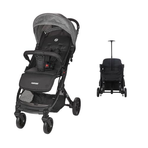 Nania Myla, passeggino compatto a ombrello, da 0 a 4 anni (22 kg max), leggero (7,5 kg), passeggino da città, reclinabile in posizione sdraiata con una sola mano, con carrello di trasporto