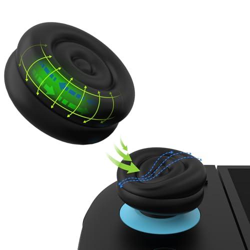 playvital Copri Levette Analogiche per Nintendo Switch 2, Thumbs Cushion Caps Cover Analogici Grip per Joycon 2, Gommini Accessori per Switch 2, 2 Paia, Nero